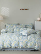 Cottage Ribbon Bow Tie Floral Bedding Set