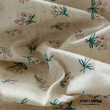 Cottage Ribbon Bow Tie Floral Bedding Set
