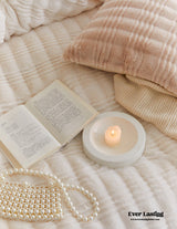Cozy Earth Tone Milk Velvet Bedding Set / White