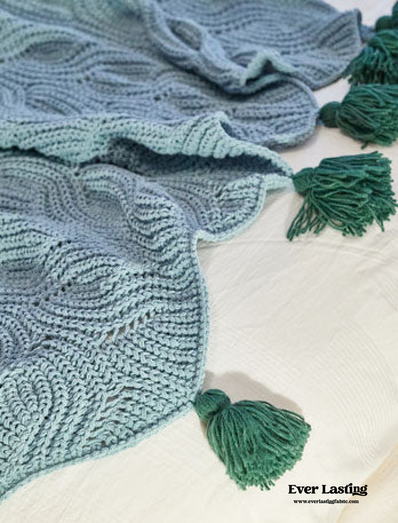 Cozy Knit Pom Blanket Blankets