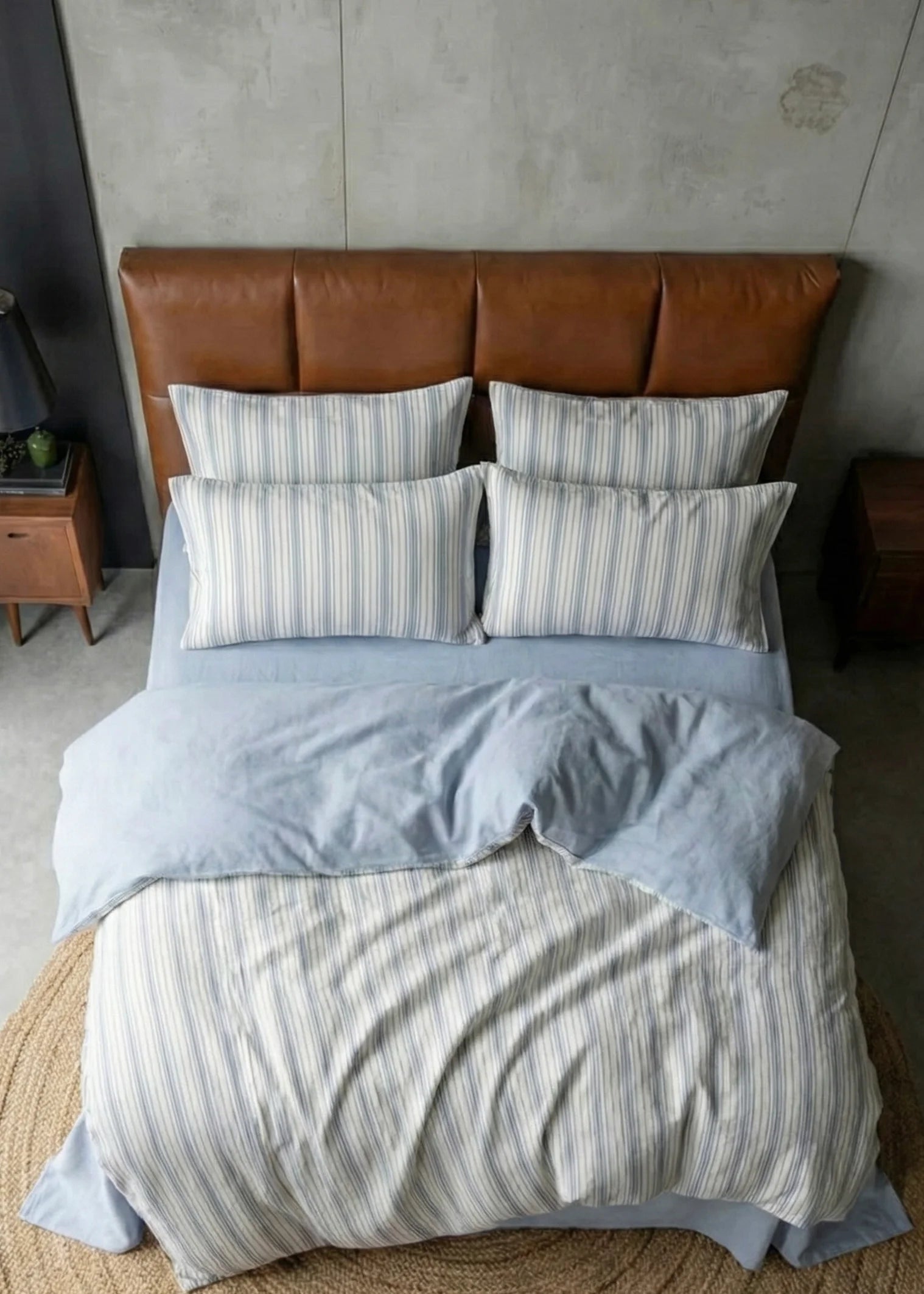  - Ever Lasting - Cozy Pastel Striped Washed Cotton Bedding Set - Bedding Set - Ever Lasting