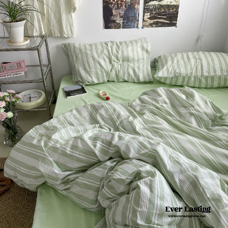 Cozy Washed Cotton Striped Pillowcases