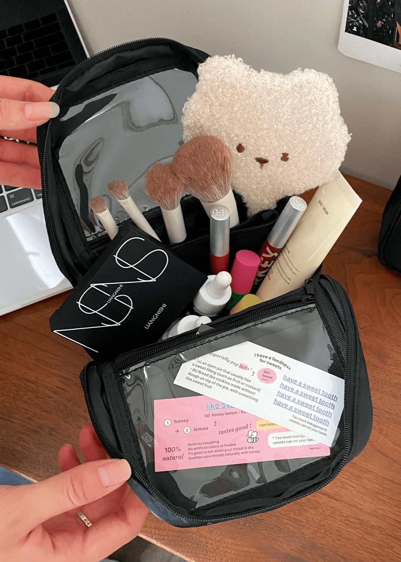 Cute Bow Black Makeup Bag - Ever Lasting