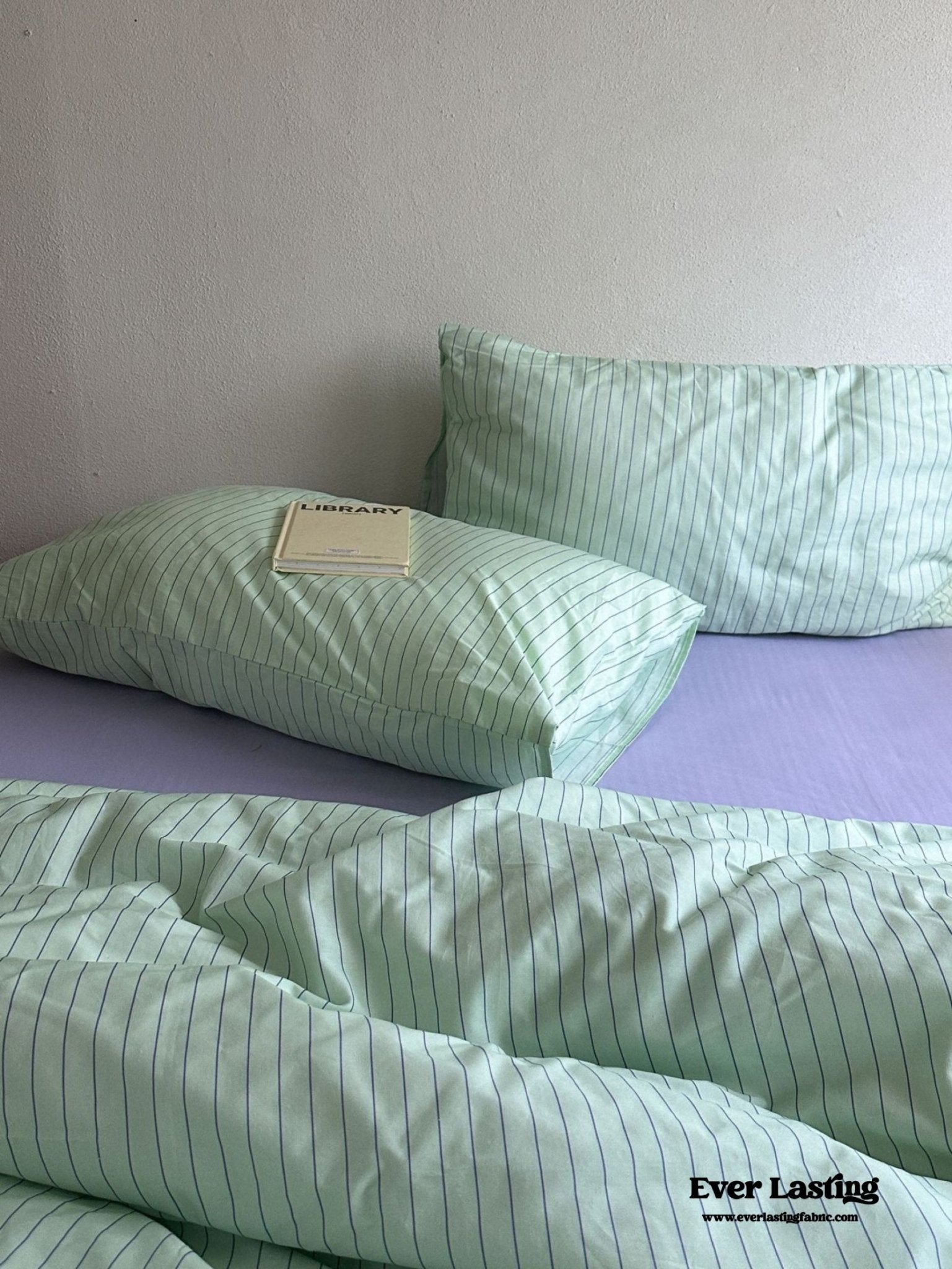 Daisy Mint Fresh Striped Bedding Bundle - Ever Lasting