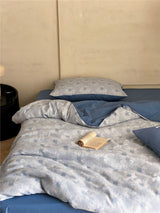 Daisy Waffle Bedding Set / Green Blue Medium Fitted