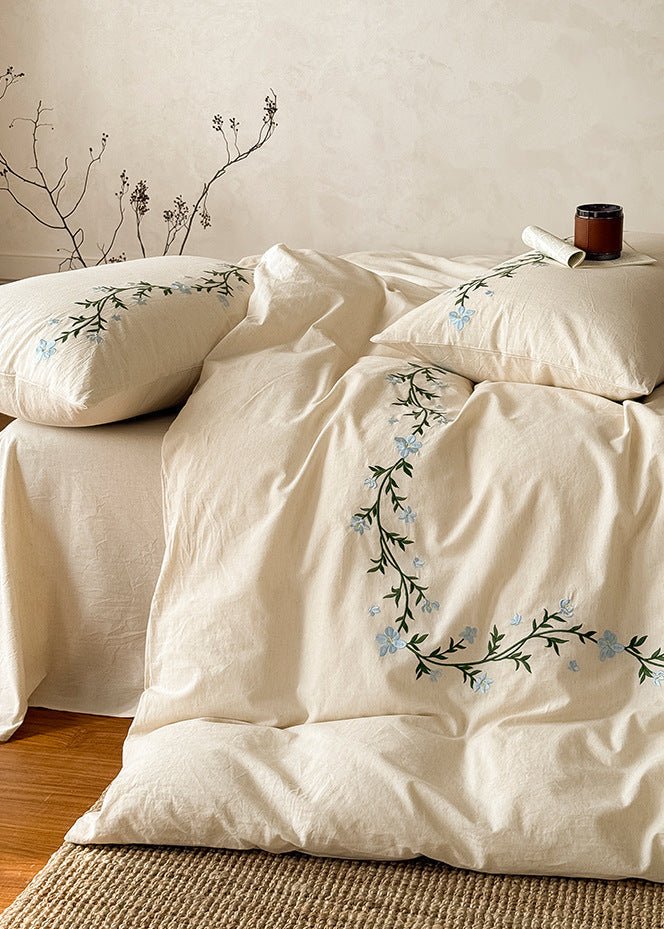 -Ever Lasting - Daphne Embroidery Floral Bedding Bundle -Bedding Bundle -Ever Lasting