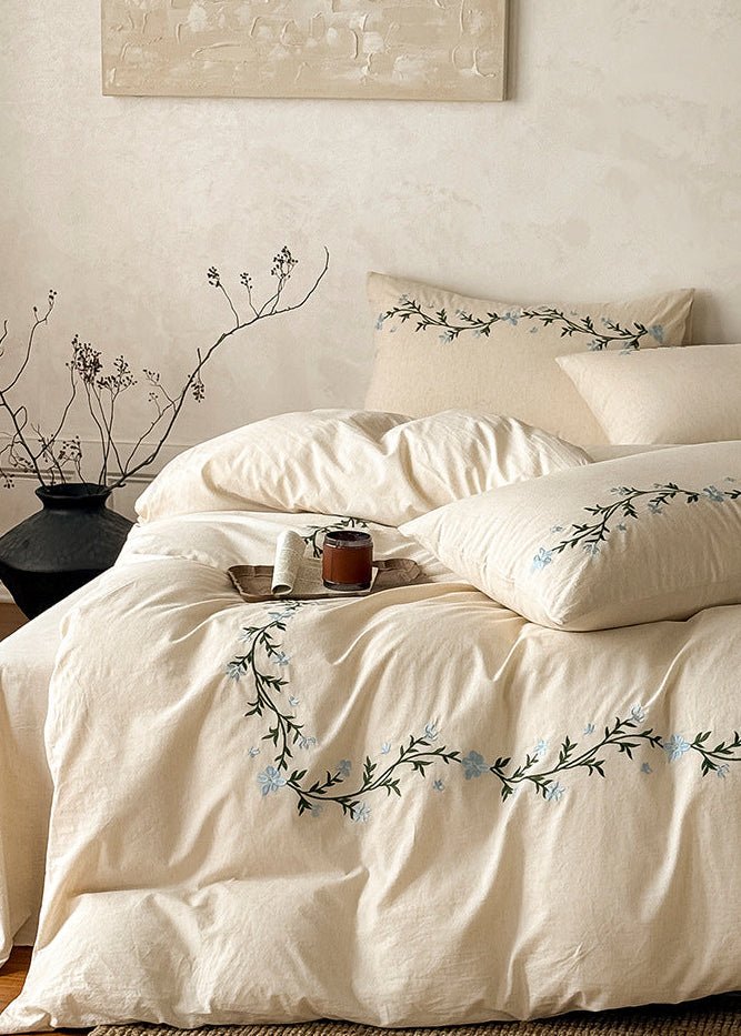 -Ever Lasting - Daphne Embroidery Floral Bedding Bundle -Bedding Bundle -Ever Lasting