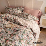 Dark Garden Floral Bedding Set / Beige Mix