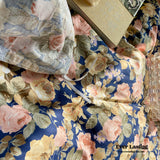 Dark Garden Floral Bedding Set / Beige Mix