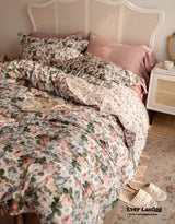 Dark Garden Floral Bedding Set / Blue Mix