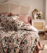 Dark Garden Floral Bedding Set / Blue Mix