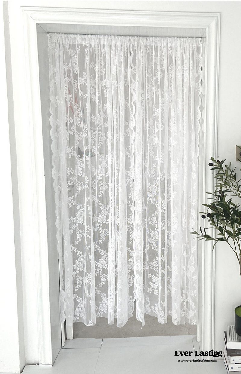 Doorway Lace Curtain / White Decor