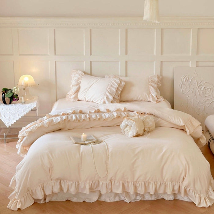 Lace Ruffle Bedding Set | Luxury Ruffle Bed Set | Ever Lasting