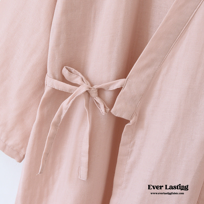 Double - Layer Gauze Cotton Robe / Gray Pajama