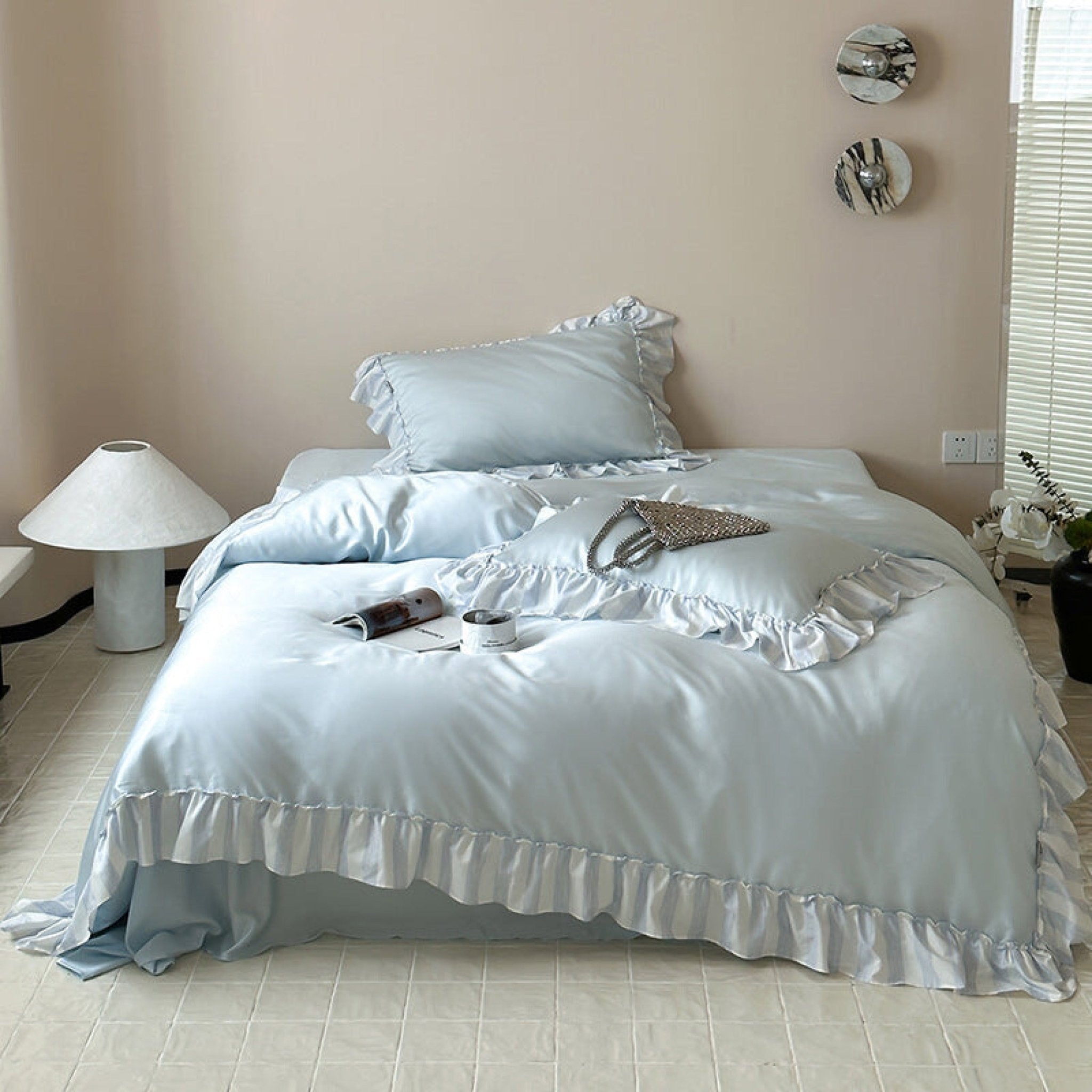 Dreamy Silky Ruffle Tencel Bedding Bundle - Ever Lasting