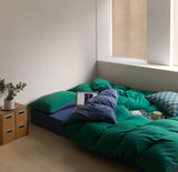 Duo Bedding Set / Green + Blue Small Flat