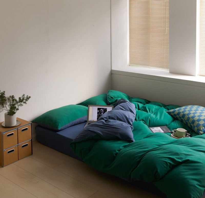 Duo Bedding Set / Green + Blue, Best Stylish Bedding