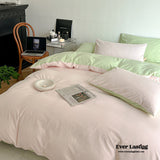 Duo Bedding Set / Pink + Green