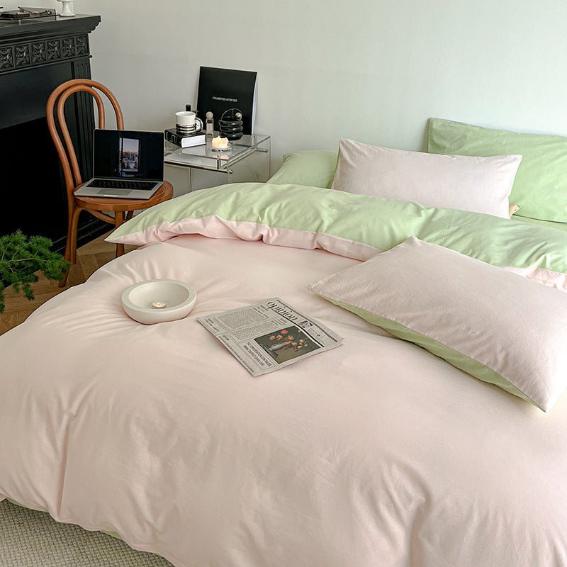  - Ever Lasting - Duo Bedding Set / Pink + Green - Bedding Set - Ever Lasting
