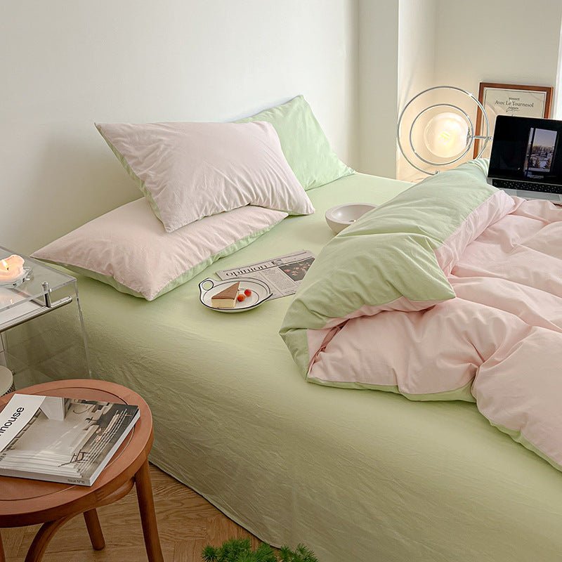  - Ever Lasting - Duo Bedding Set / Pink + Green - Bedding Set - Ever Lasting