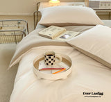 Duo Earth Tone Jersey Knit Bedding Set / Pink Beige