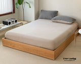 Duo Earth Tone Jersey Knit Bedding Set / White Beige