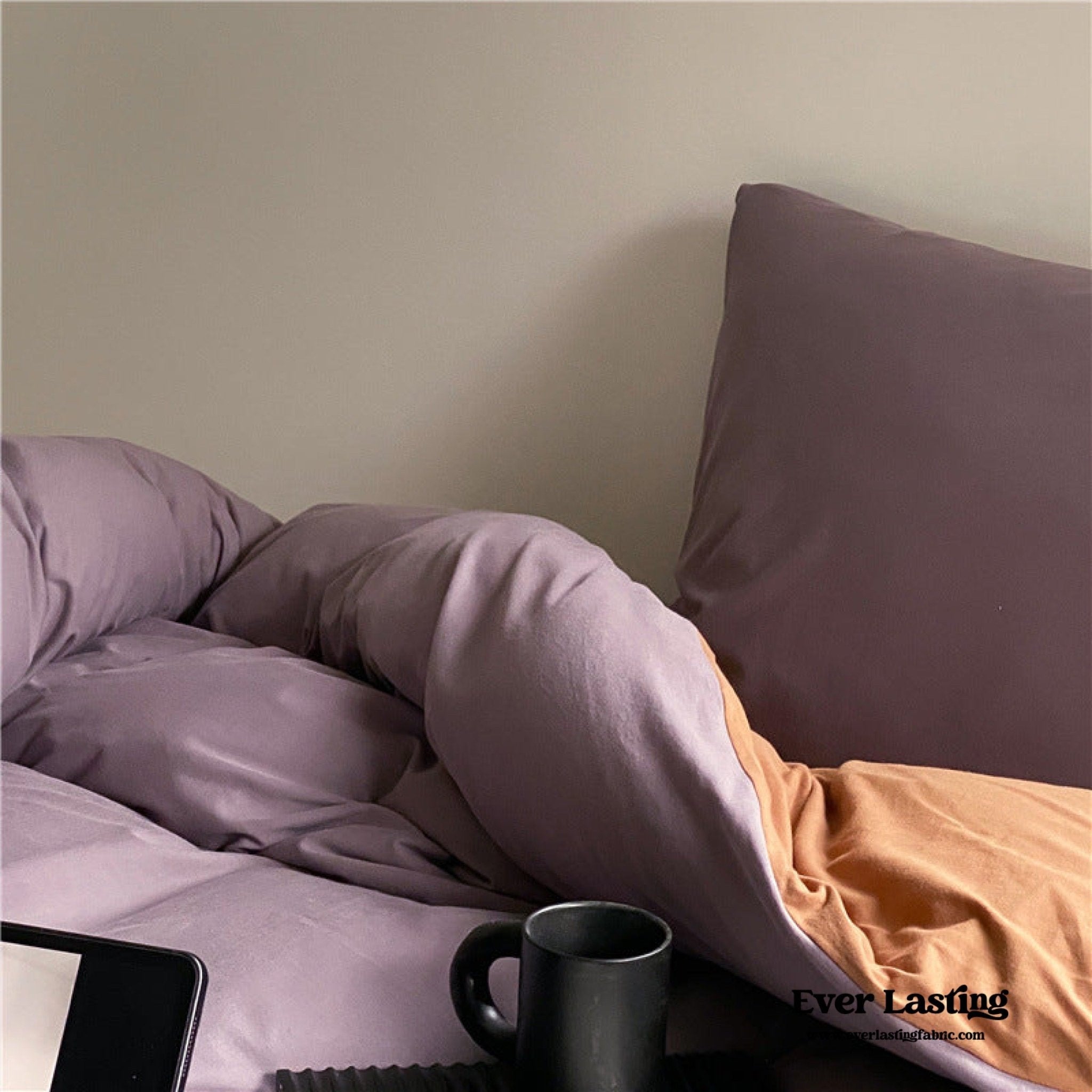 DUO Jersey Knit Bedding Set / Green Blue + Royal Blue - Ever Lasting