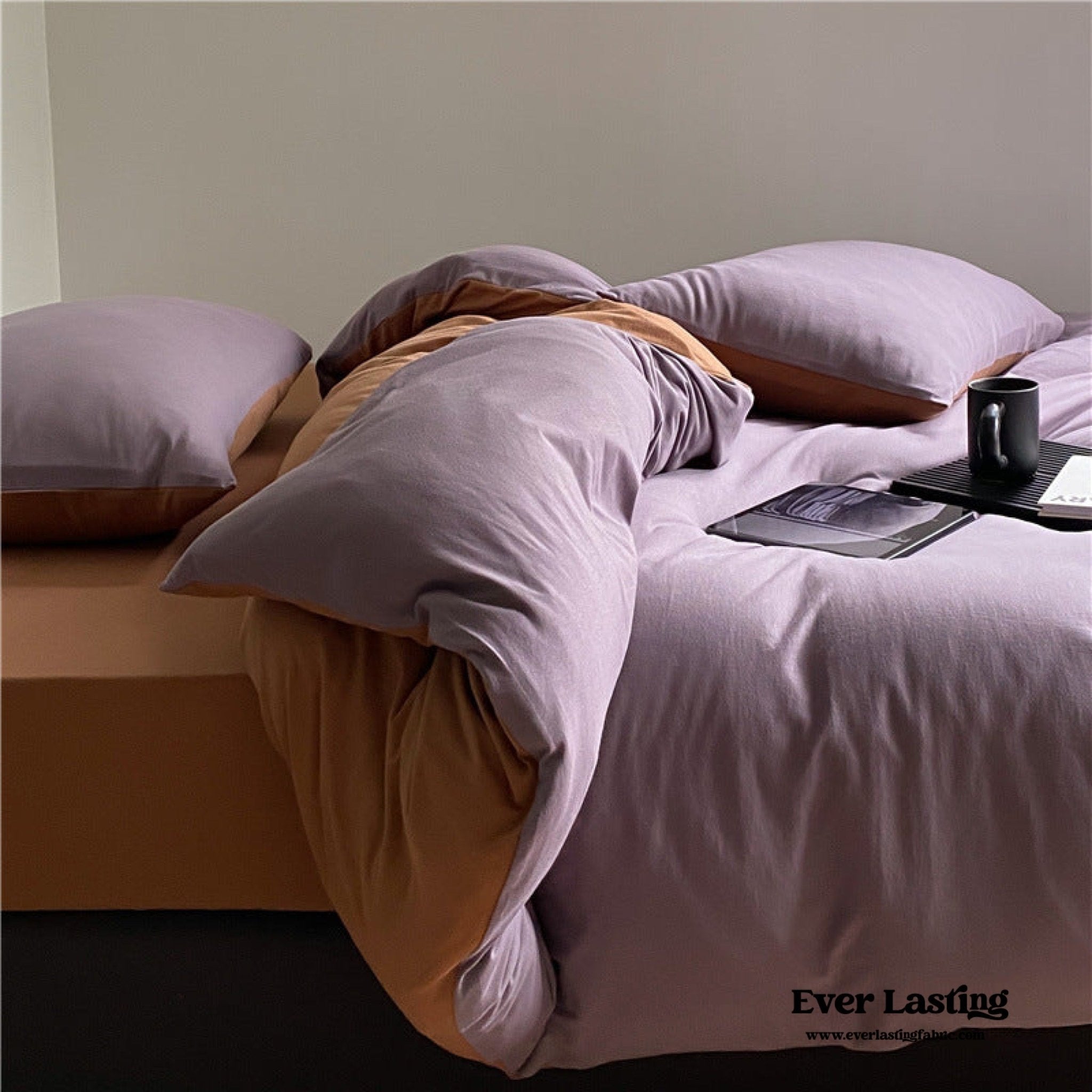 DUO Jersey Knit Bedding Set / Green Blue + Royal Blue - Ever Lasting