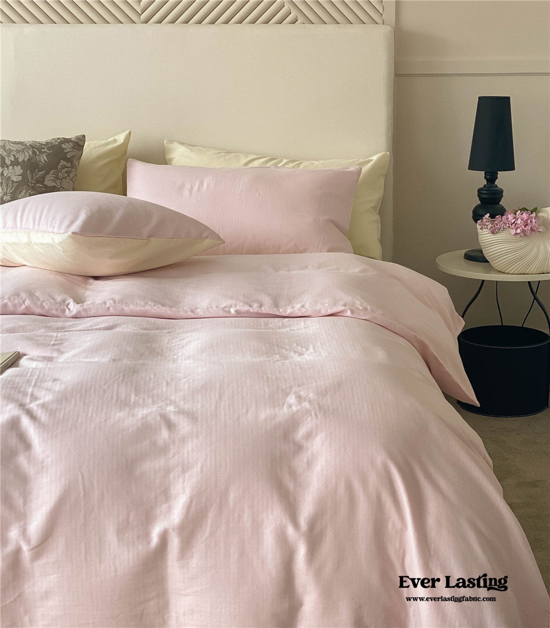 DUO Minimal Double Layer Washed Cotton Bedding Set / Blue - Ever Lasting