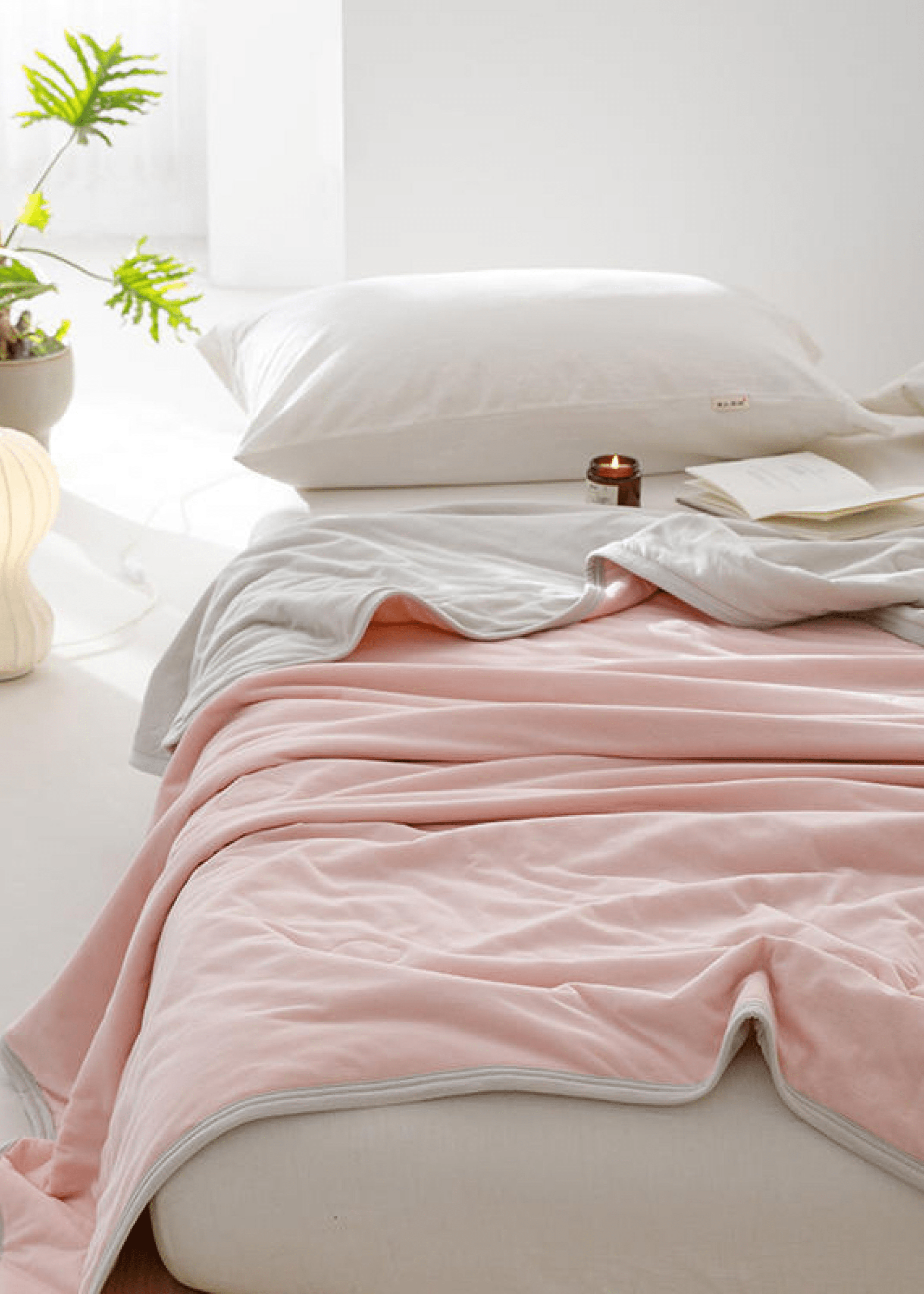  - Ever Lasting - DUO Pastel Cotton Blanket / Purple Yellow - Blankets - Ever Lasting