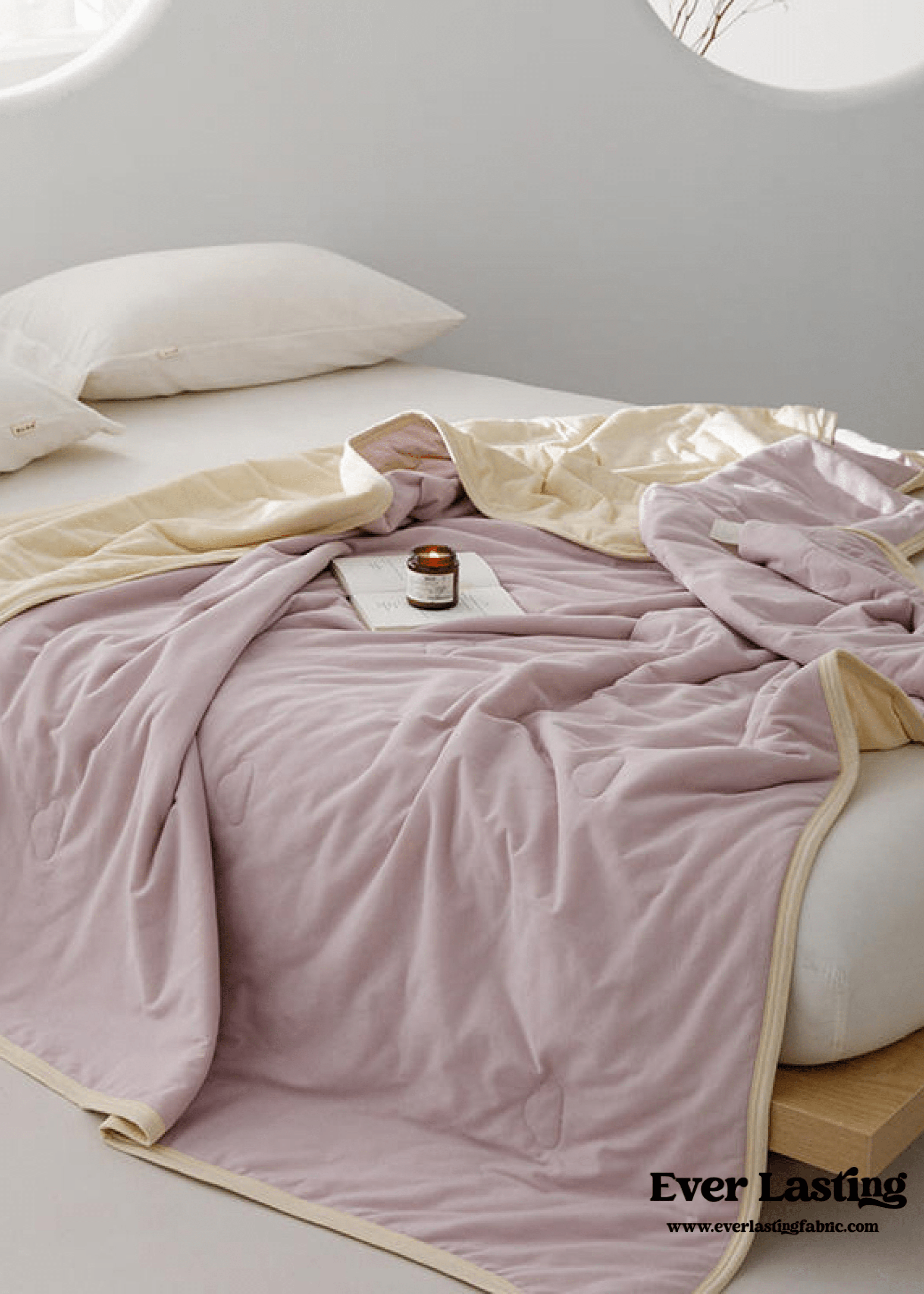  - Ever Lasting - DUO Pastel Cotton Blanket / Purple Yellow - Blankets - Ever Lasting