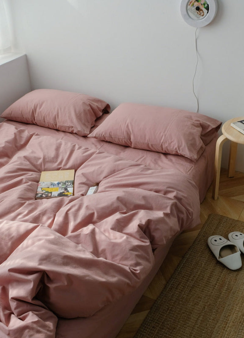 Earth Tone Bedding Set / Rust Pink