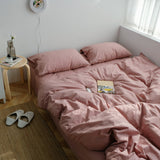 Earth Tone Bedding Set / Gray Pink Small Flat