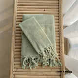 Earth Tone Cotton Tassel Towel (10 Colors)