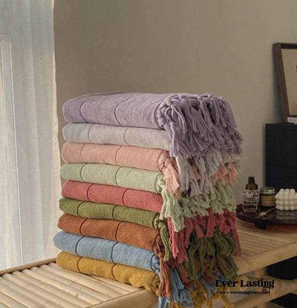 Earth Tone Cotton Tassel Towel