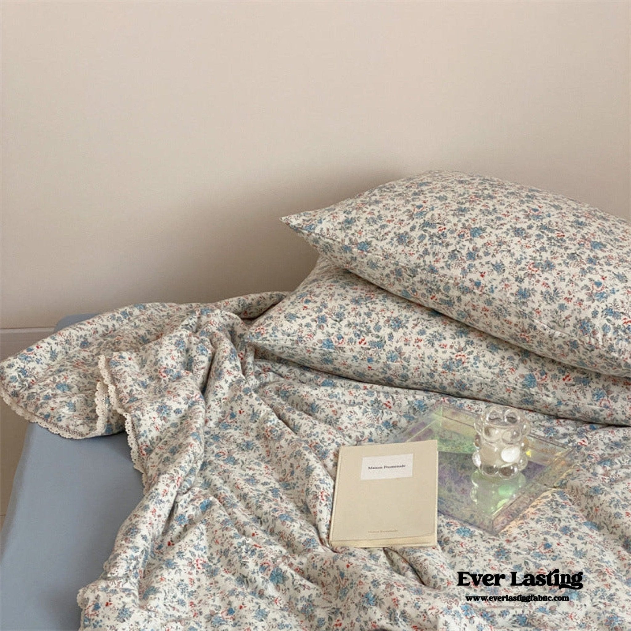 Earthy Cottagecore Floral Comforter Blanket Set / Brown - Ever Lasting