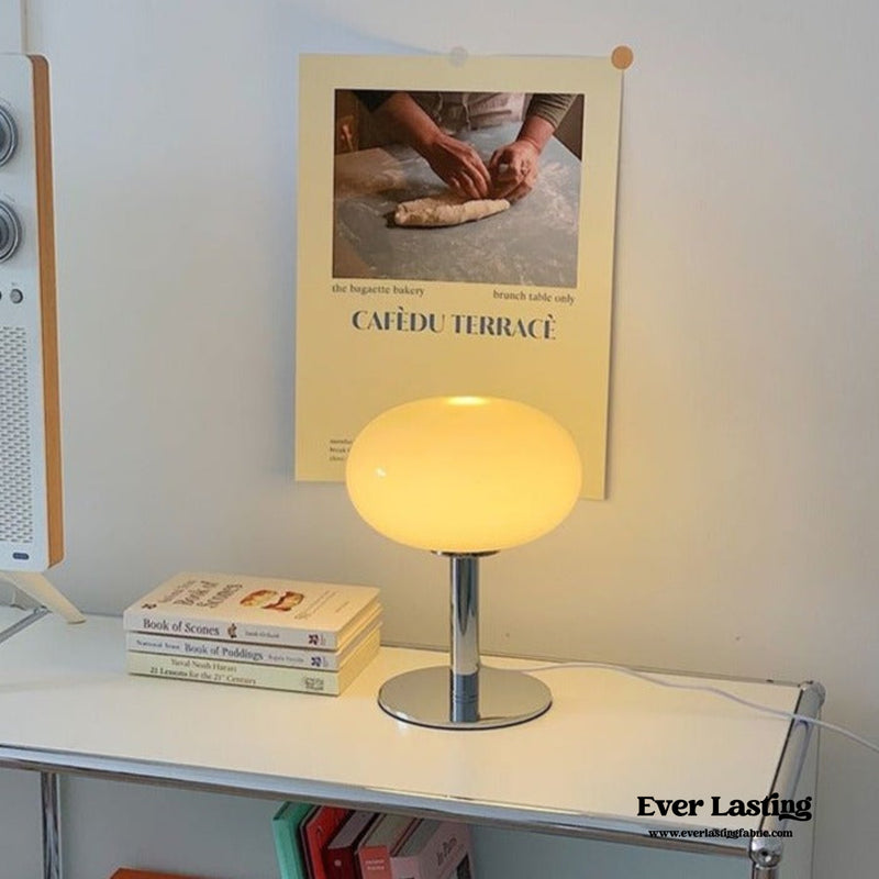 Egg Glass Lamp / Cream Light