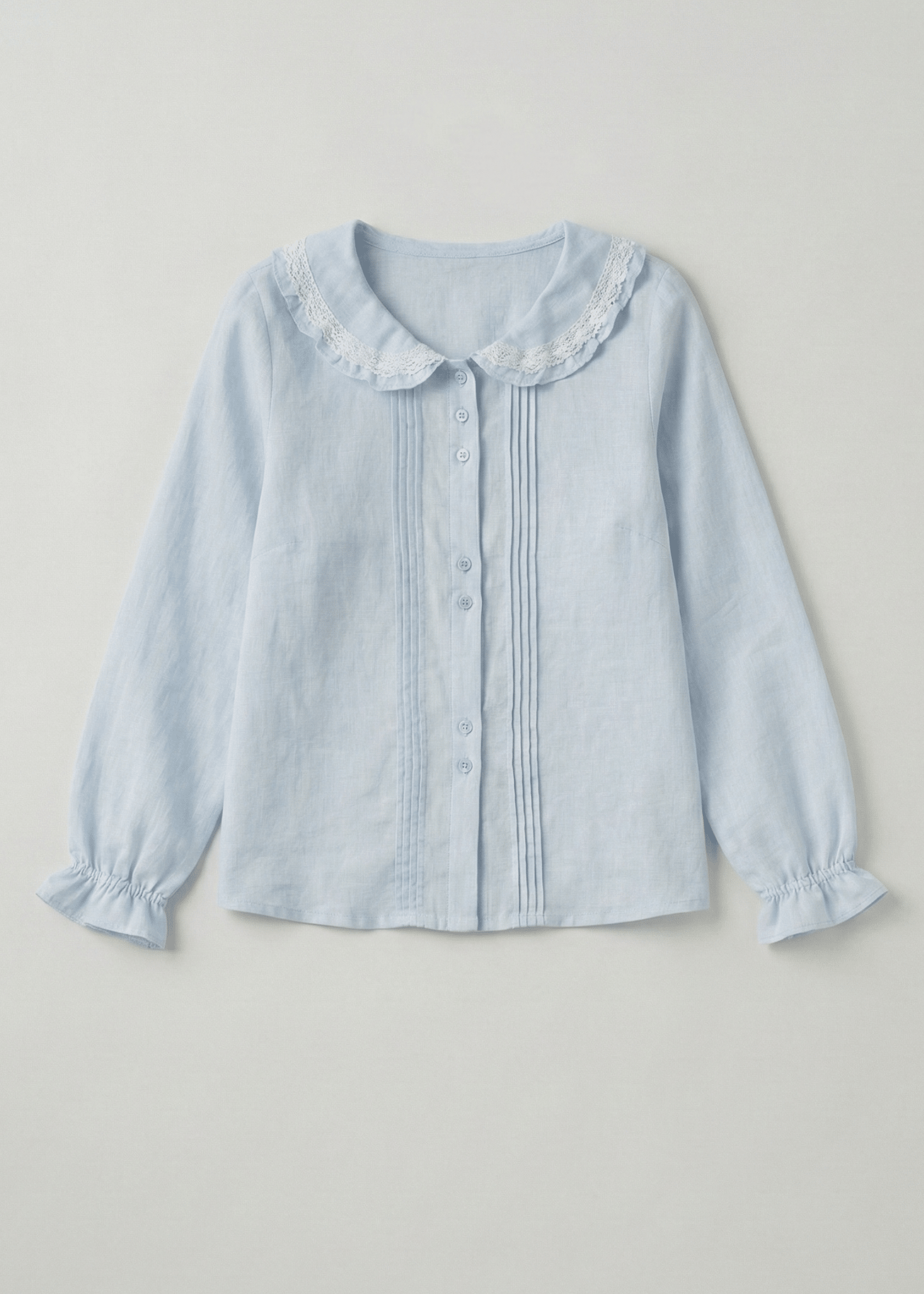  - Ever Lasting - Eira Ruffle Long Sleeve Pajama Set / Blue - Pajamas - Ever Lasting