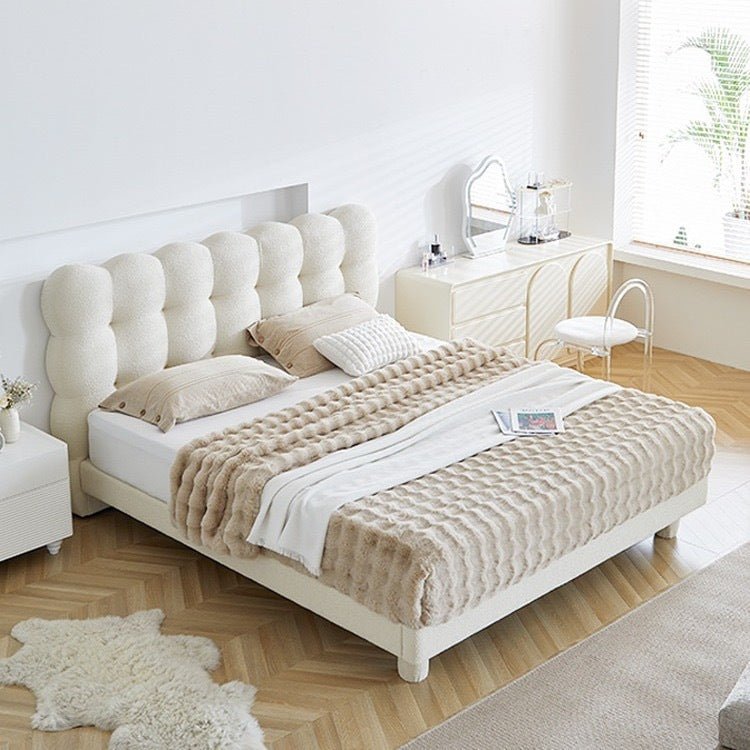  - Ever Lasting - Elevated Marshmallow White Bed Frame - Bed Frame - Ever Lasting