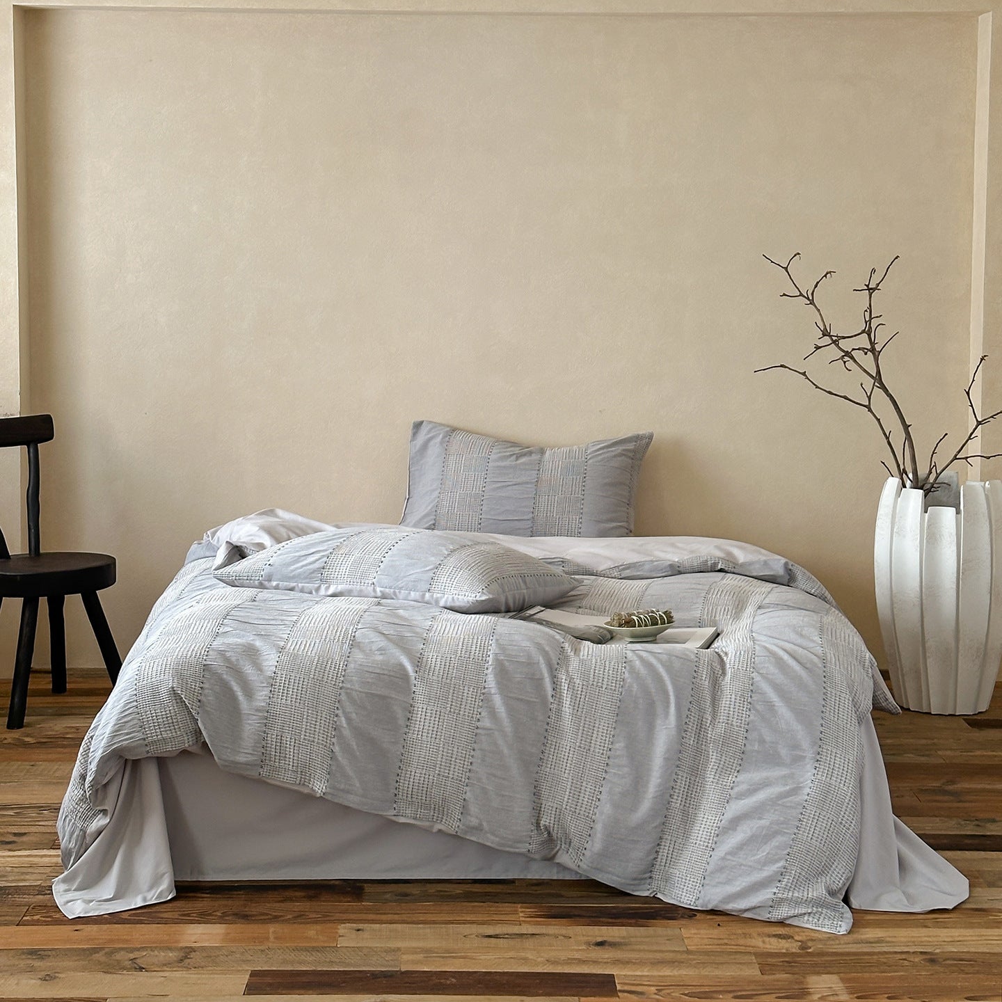  - Ever Lasting - Elianna Striped Pastel Bedding Set / Blue - Bedding Set - Ever Lasting