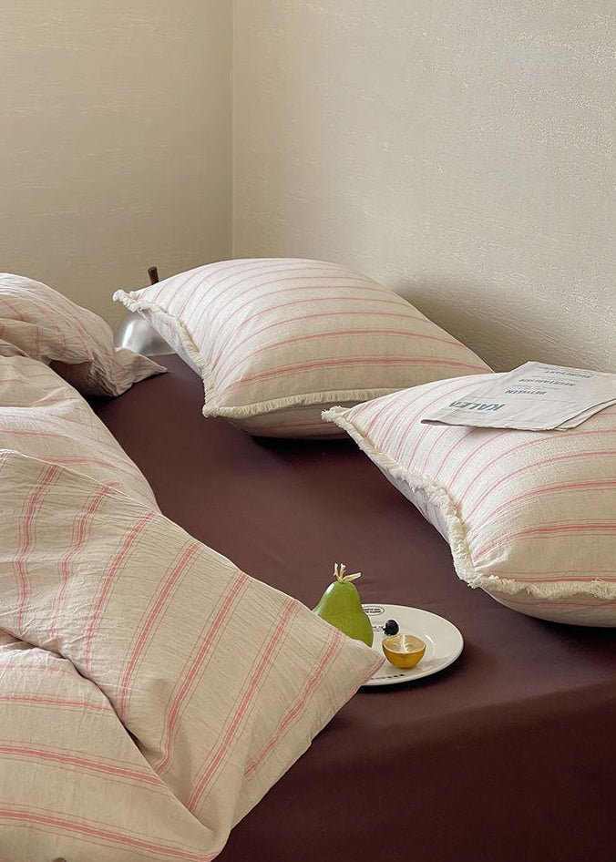  - Ever Lasting - Elina Striped Bedding Set / Black Stripes - Bedding Set - Ever Lasting