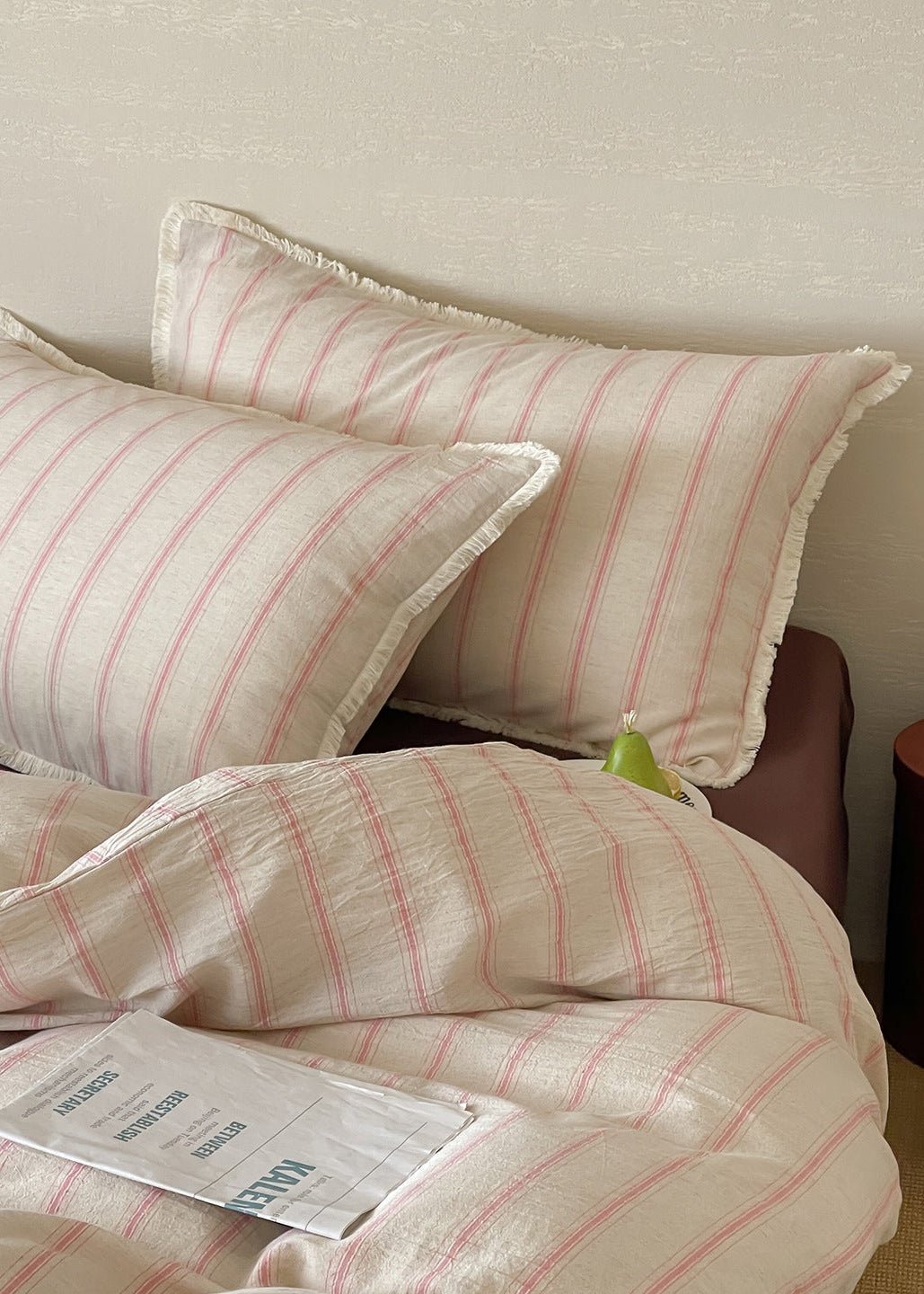  - Ever Lasting - Elina Striped Bedding Set / Black Stripes - Bedding Set - Ever Lasting