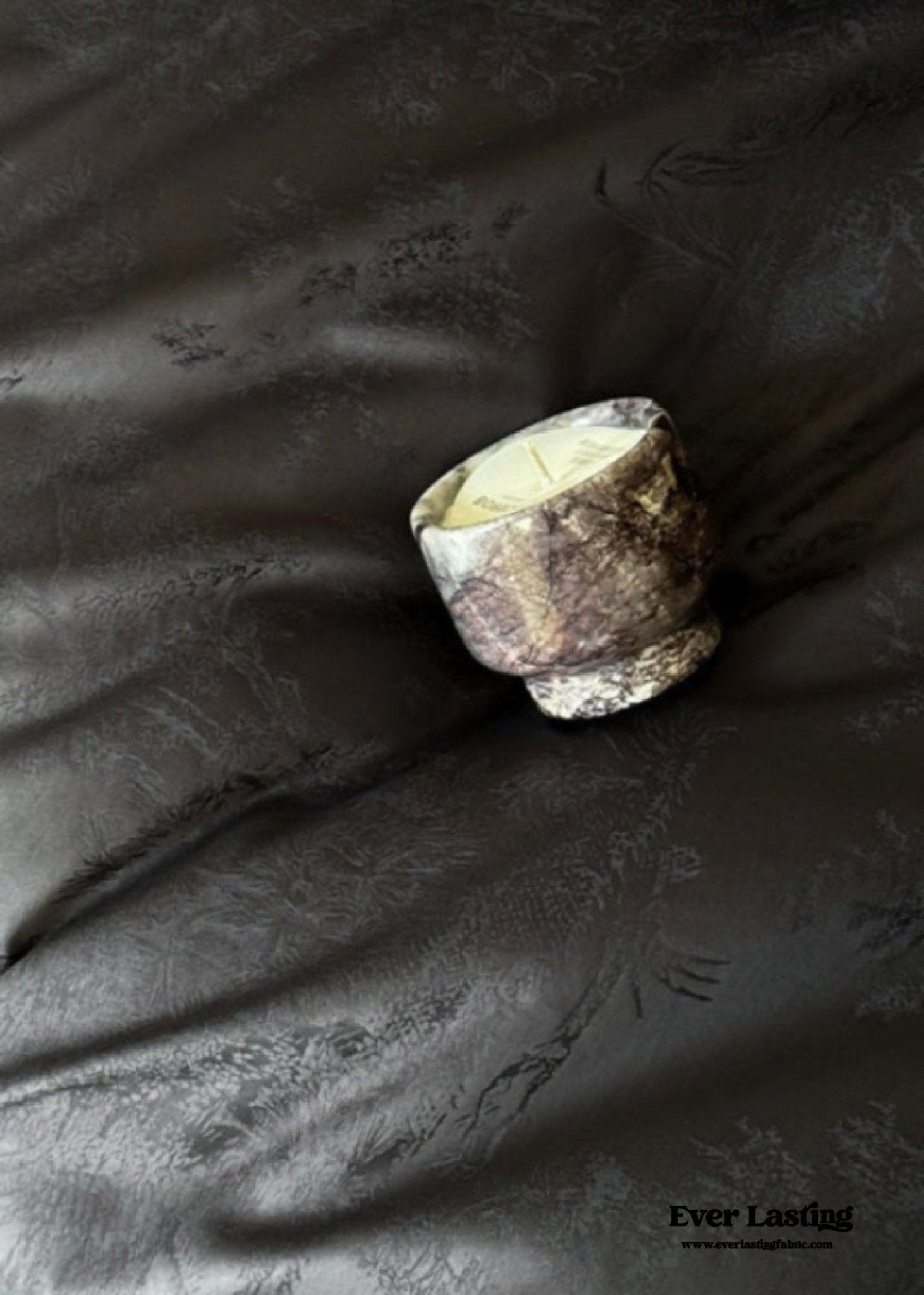 Elise French Lace Jacquard Satin Bedding Set / Dark Gray - Ever Lasting