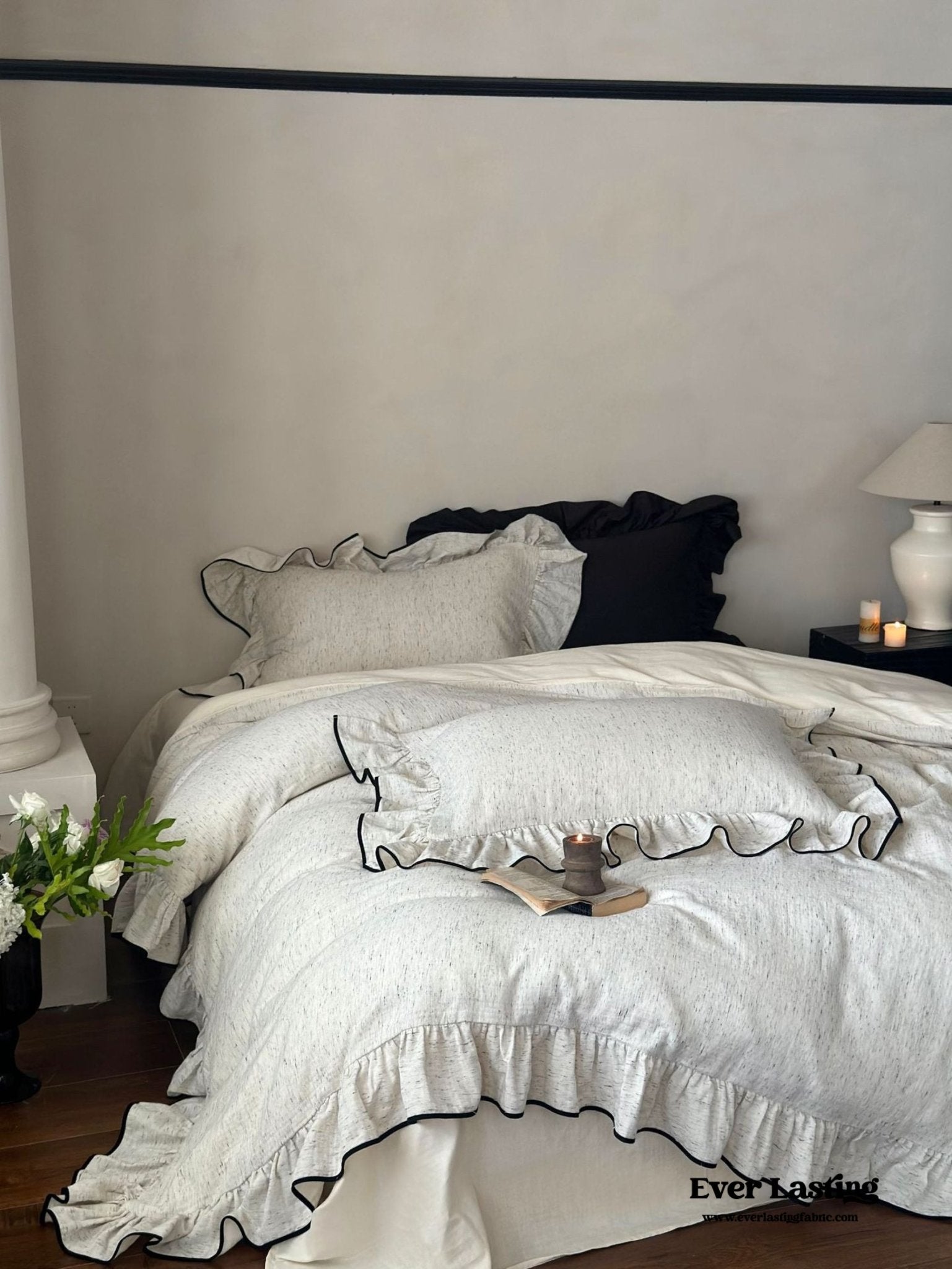 Élise French Ruffled Double Gauze Bedding Bundle - Ever Lasting