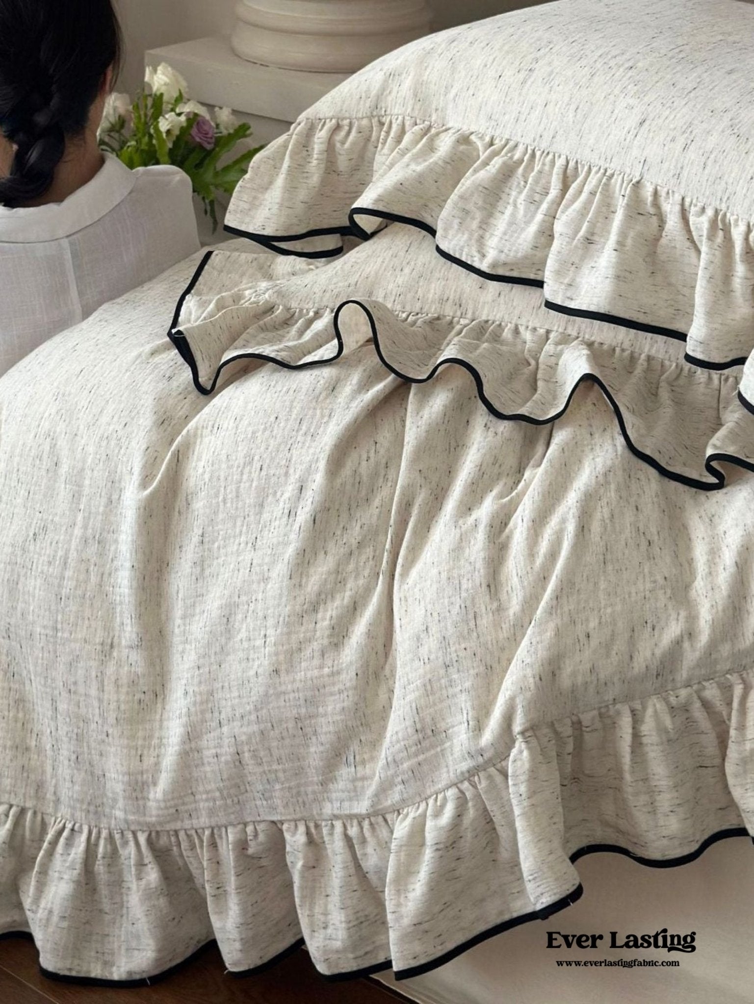 Élise French Vintage Ruffled Double Gauze Bedding Set - Ever Lasting