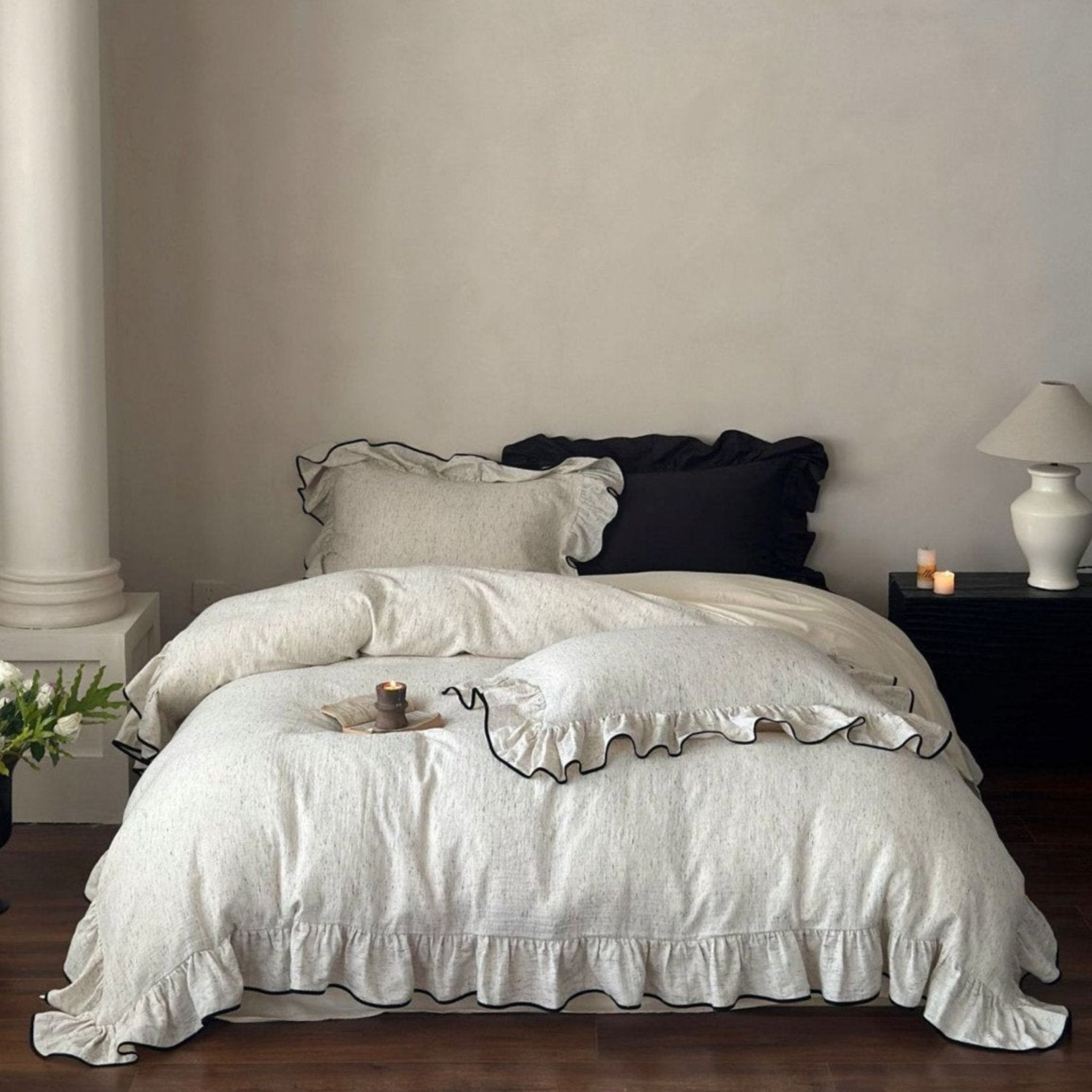 Élise French Vintage Ruffled Double Gauze Bedding Set - Ever Lasting
