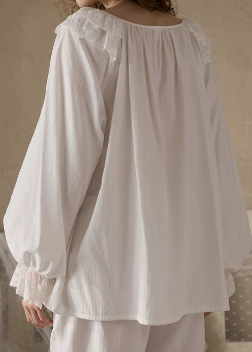  - Ever Lasting - Elise Ruffle Lounge Set / Soft Pink - Pajamas - Ever Lasting