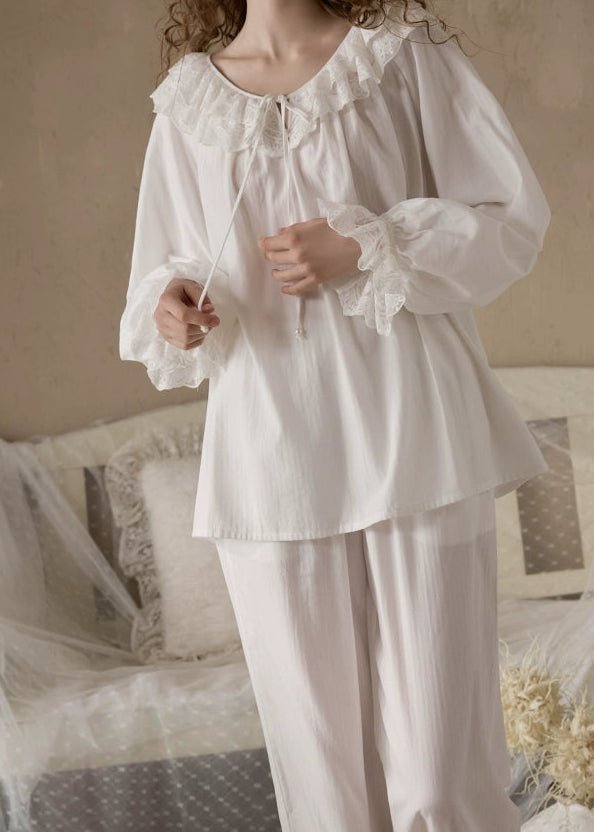  - Ever Lasting - Elise Ruffle Lounge Set / Soft Pink - Pajamas - Ever Lasting