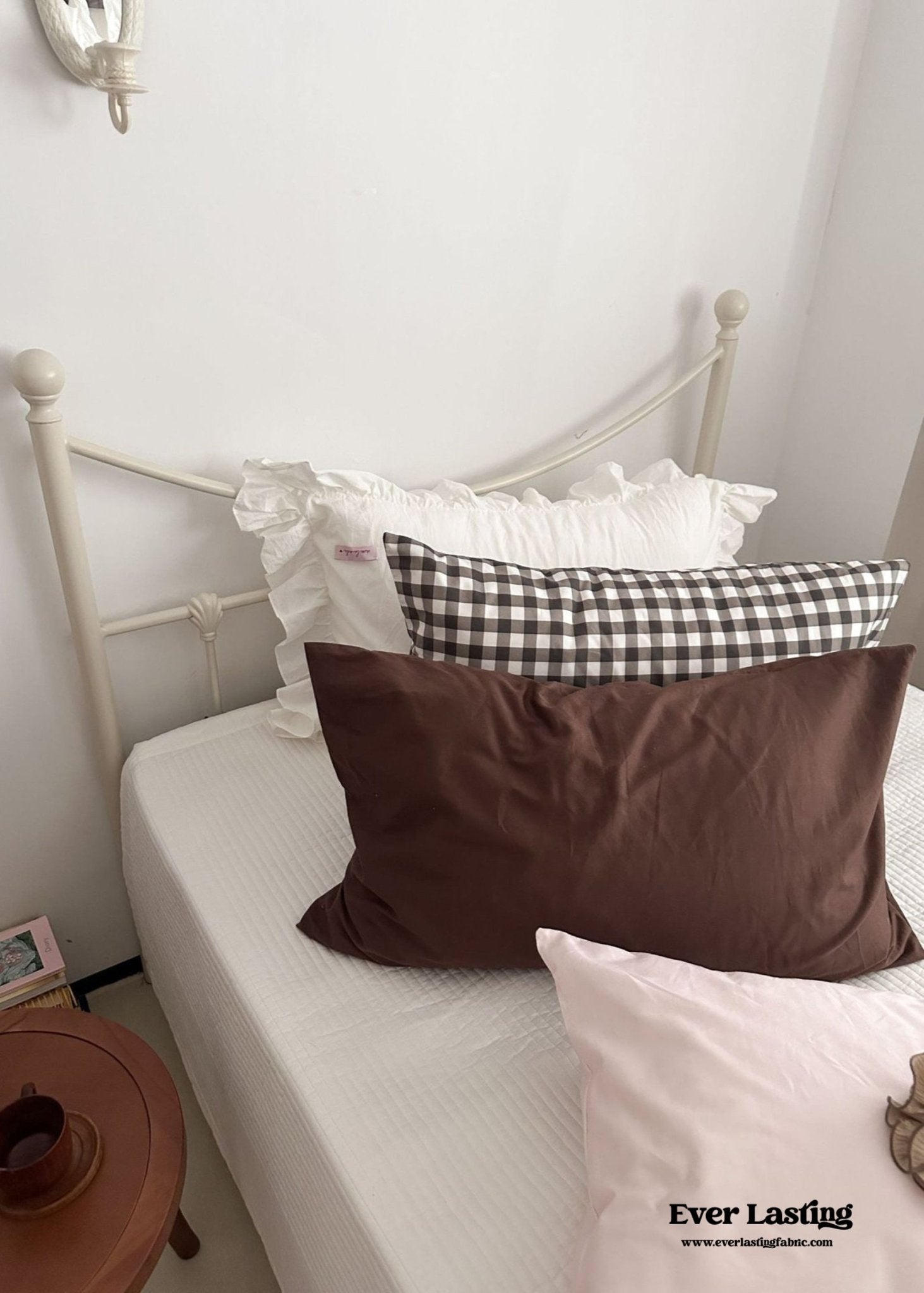Ella Pure Cotton Pillowcases / Gingham - Ever Lasting
