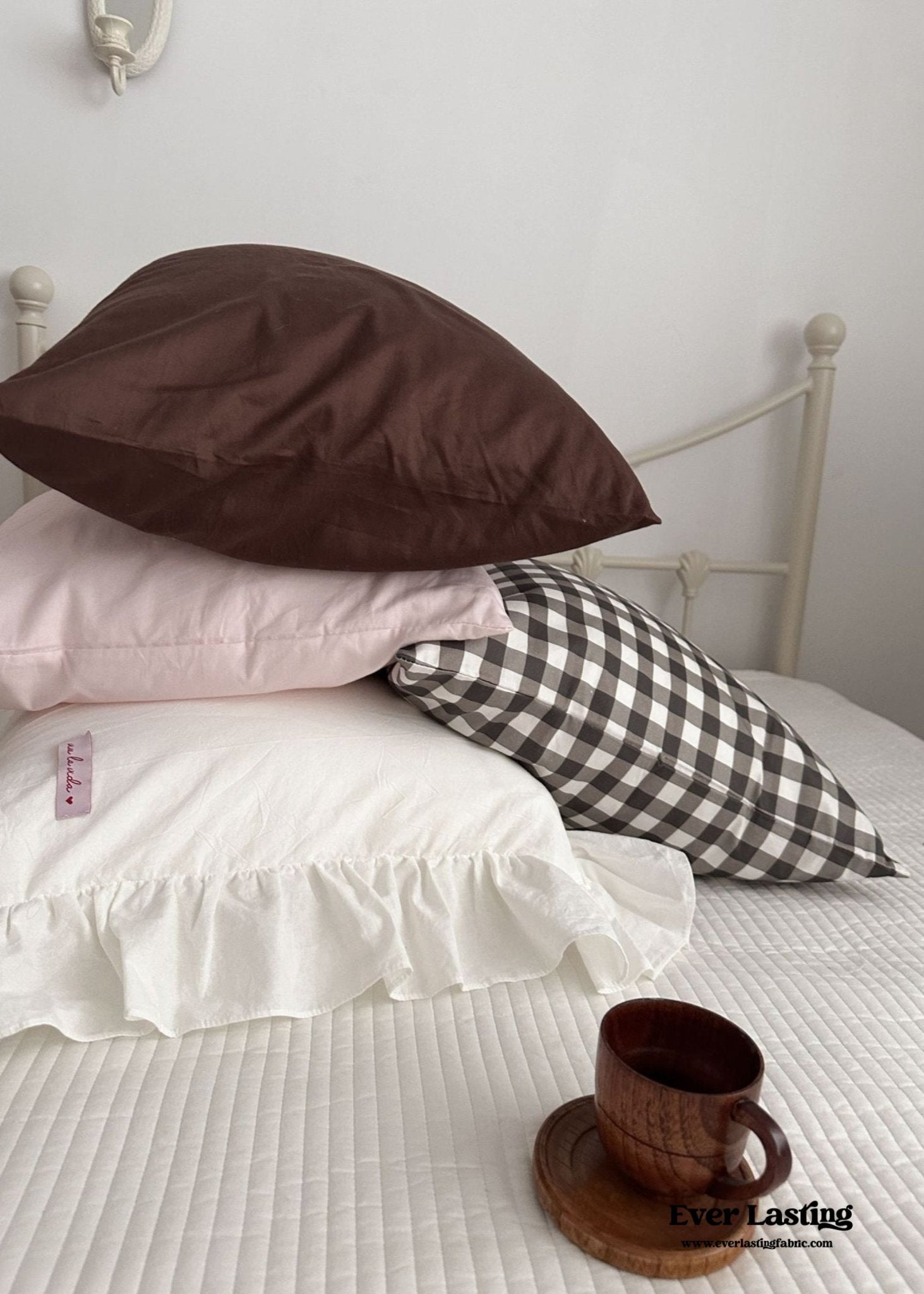 Ella Pure Cotton Pillowcases / Gingham - Ever Lasting